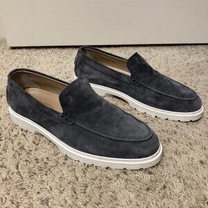 TOD'S Suede Loafers PANTOFOLA Blue - Sz US 9 (UK 7.5) Made in Italy EXCELLENT!